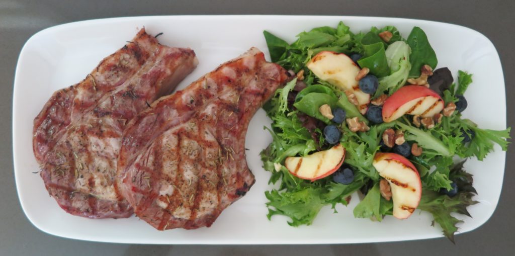 Grilled Berkshire Heritage Breed Pork Chop with Rosemary Toski Sands Market